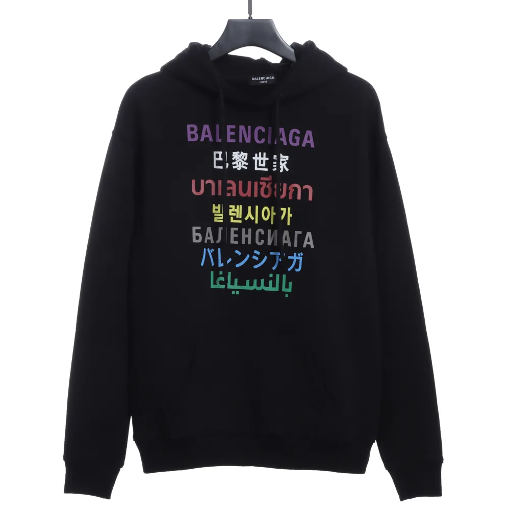  Balenciage multilingual Hoodie