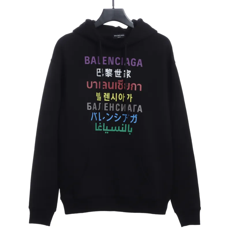  Balenciage multilingual Hoodie
