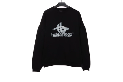 Balenciaga overlapping letter logo round neck Hoodie 01
