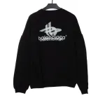  Balenciage overlapping letter logo round neck Hoodie