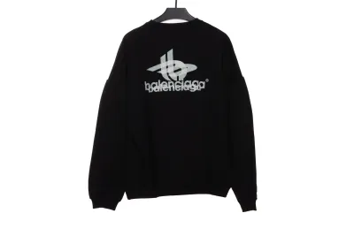Balenciaga overlapping letter logo round neck Hoodie 02