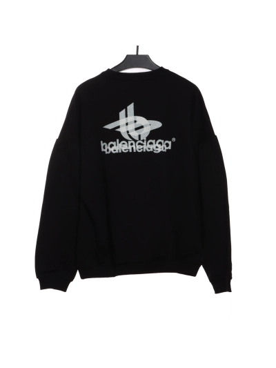 Balenciaga overlapping letter logo round neck Hoodie 02