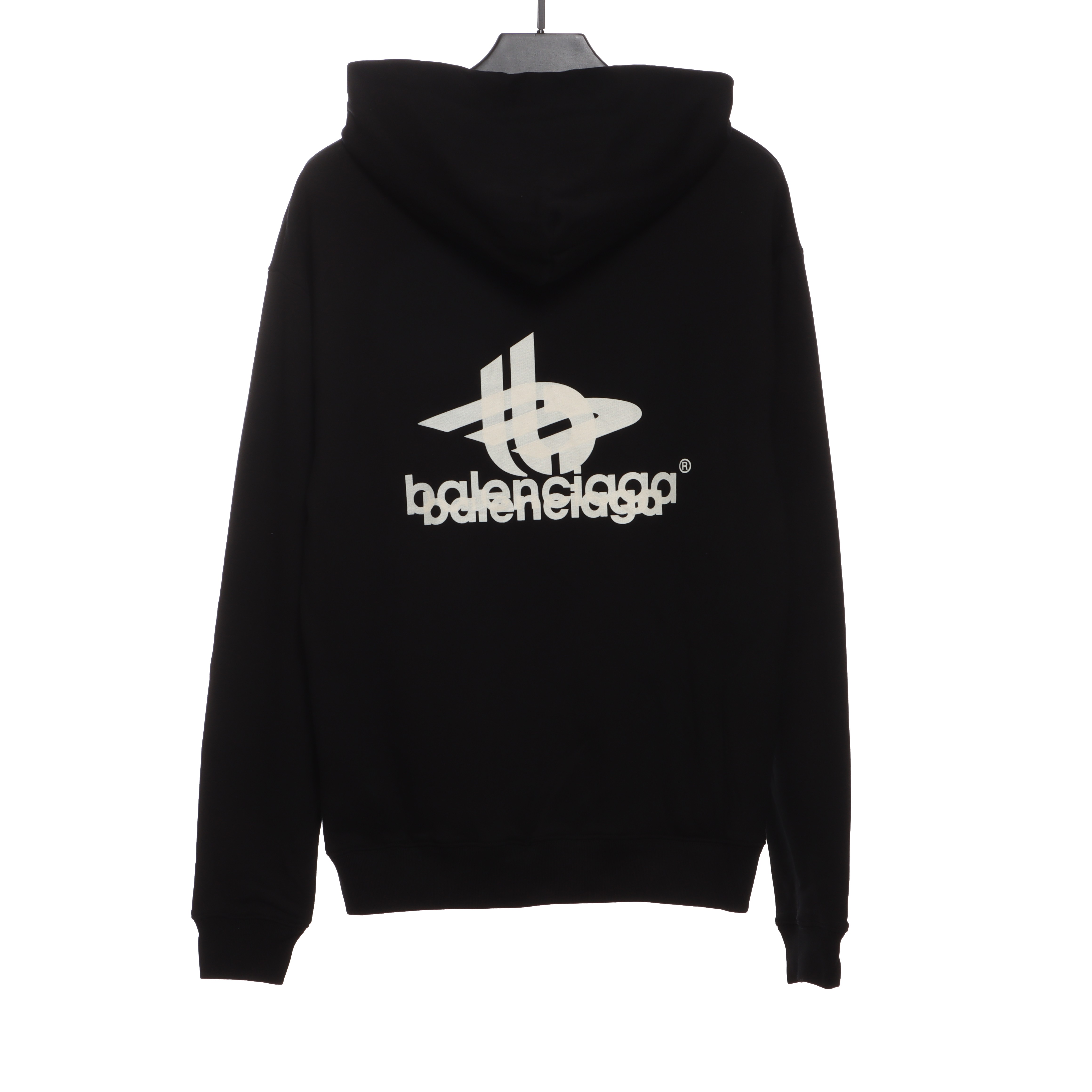 Balenciaga overlapping LOGO Hoodie