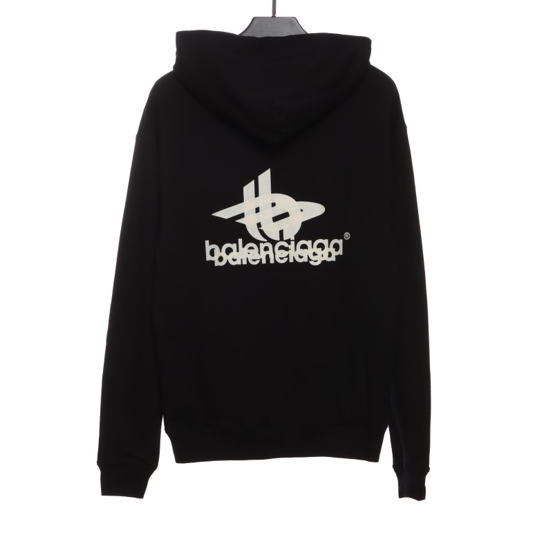  Balenciage overlapping LOGO Hoodie