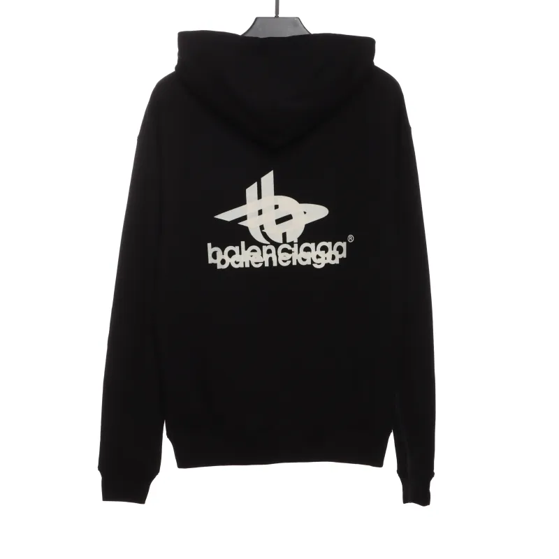  Balenciage overlapping LOGO Hoodie