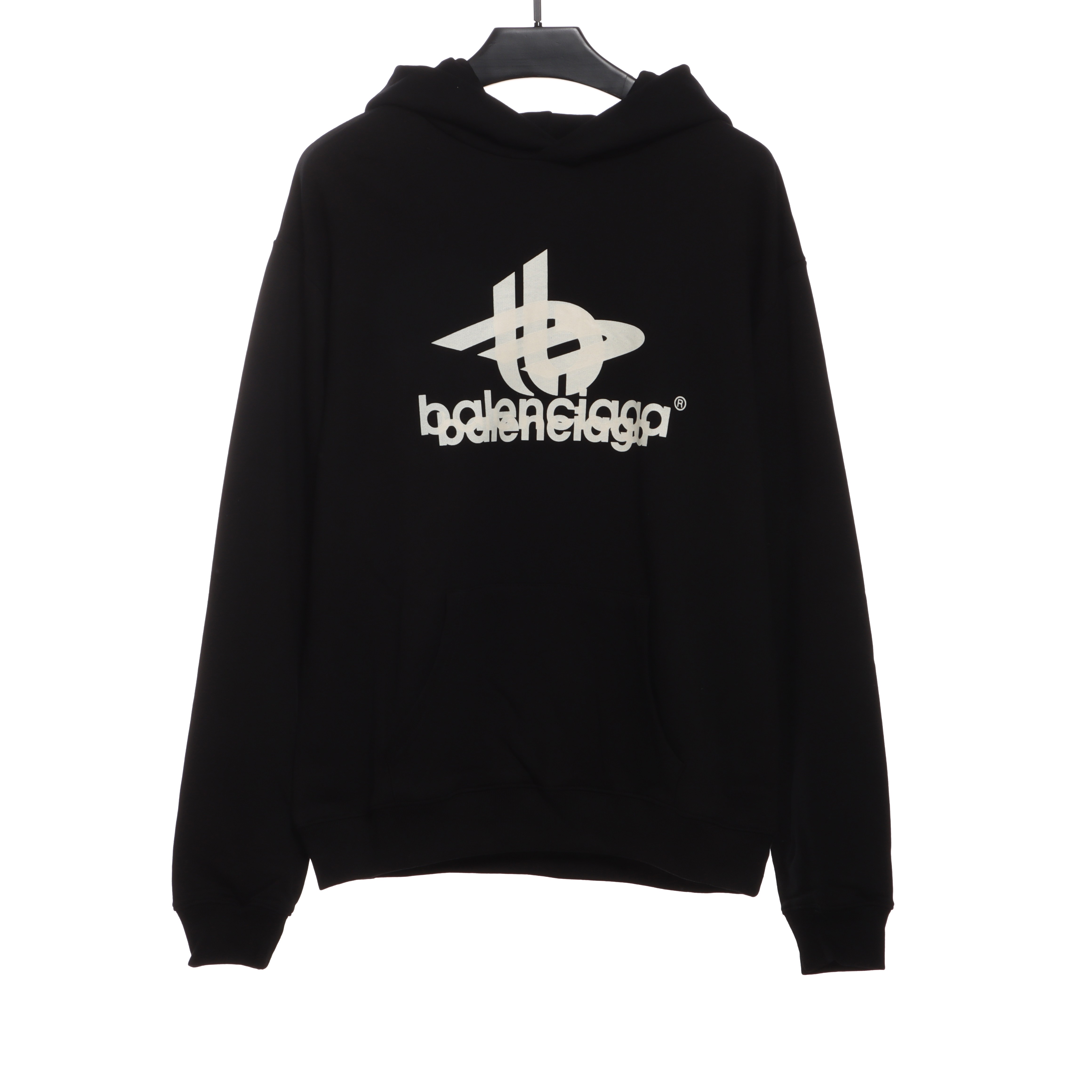 Balenciaga overlapping LOGO Hoodie