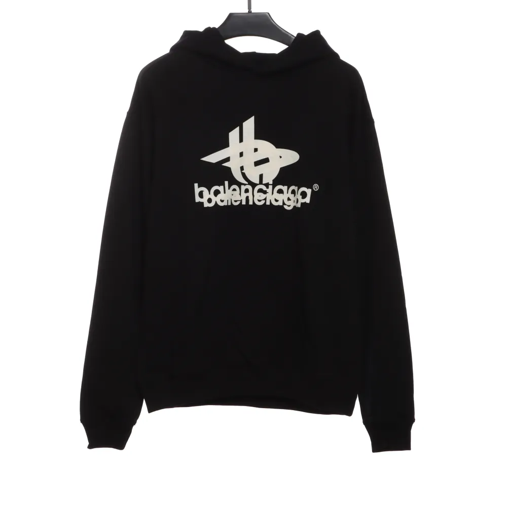  Balenciage overlapping LOGO Hoodie