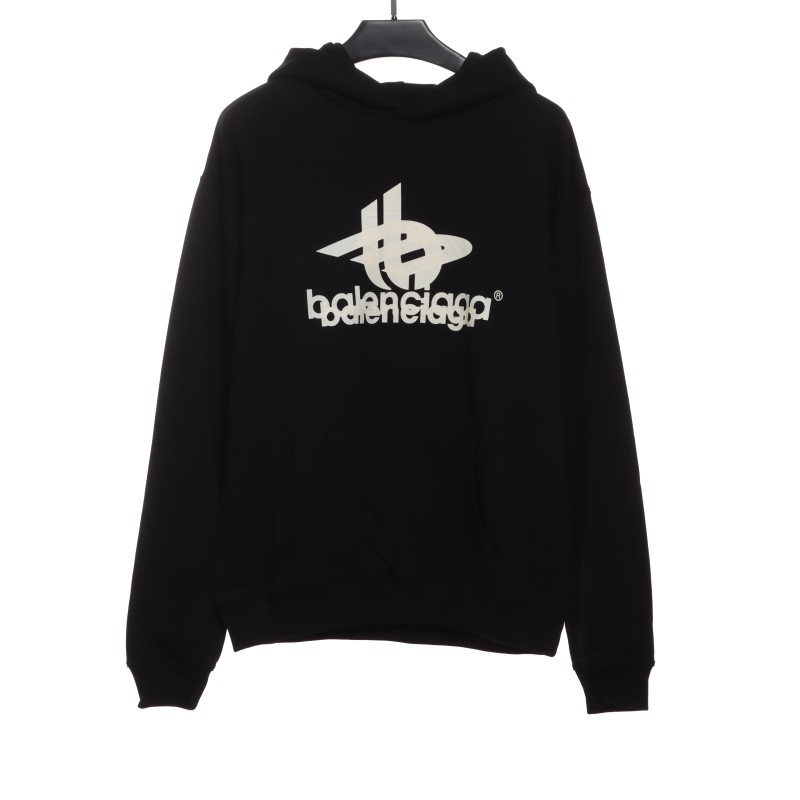  Balenciage overlapping LOGO Hoodie