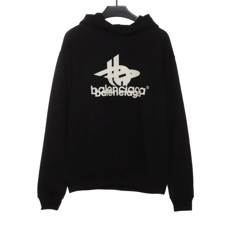  Balenciage overlapping LOGO Hoodie