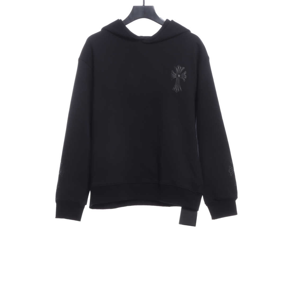 Chrome Hearts back cross patch Hoodie black