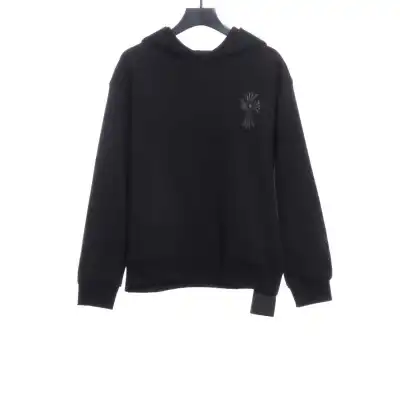 Chrome Hearts back cross patch Hoodie black 01
