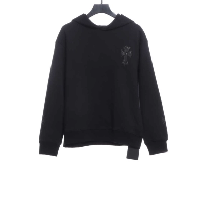 Chrome Hearts back cross patch Hoodie black 01
