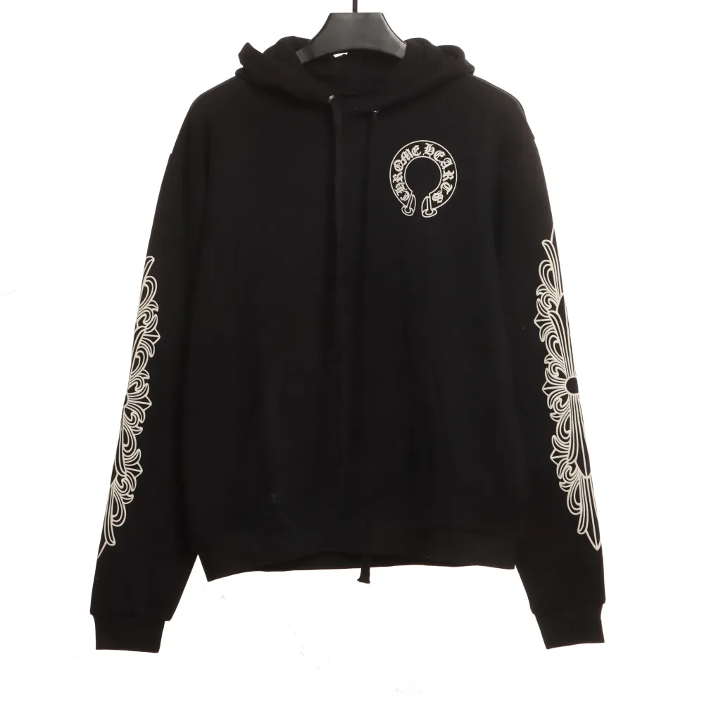  Chrome Hearts cross flower arm Hoodie