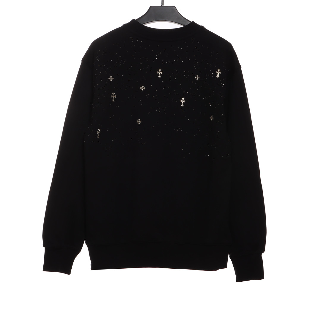 Chrome Hearts cross hot diamond round neck Hoodie