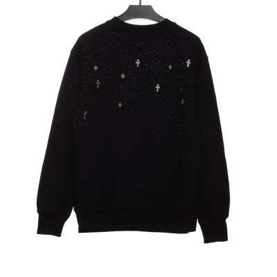 Chrome Hearts cross hot diamond round neck Hoodie 02