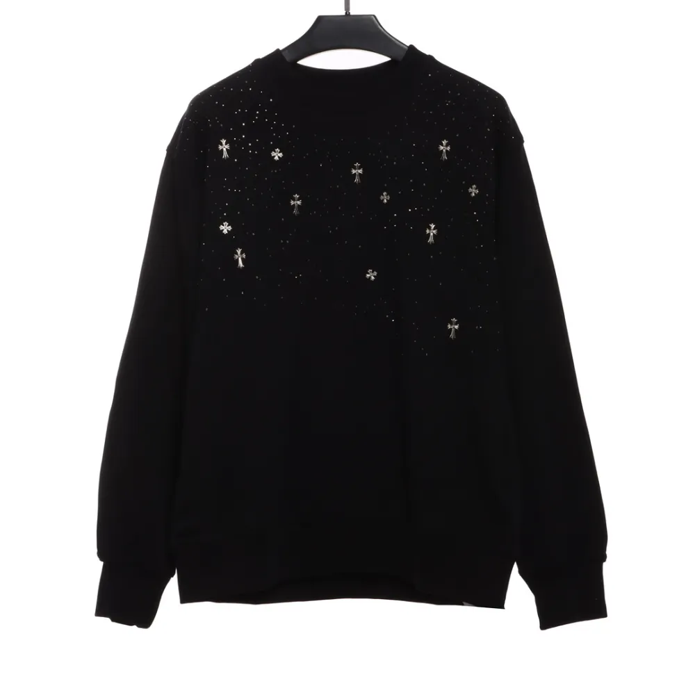  Chrome Hearts cross hot diamond round neck Hoodie