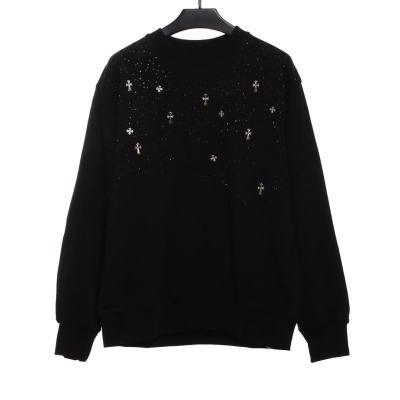 Chrome Hearts cross hot diamond round neck Hoodie 01