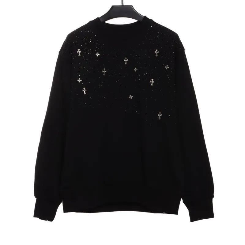  Chrome Hearts cross hot diamond round neck Hoodie