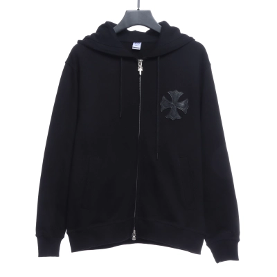 Chrome Hearts cross patch zipper Hoodie 01