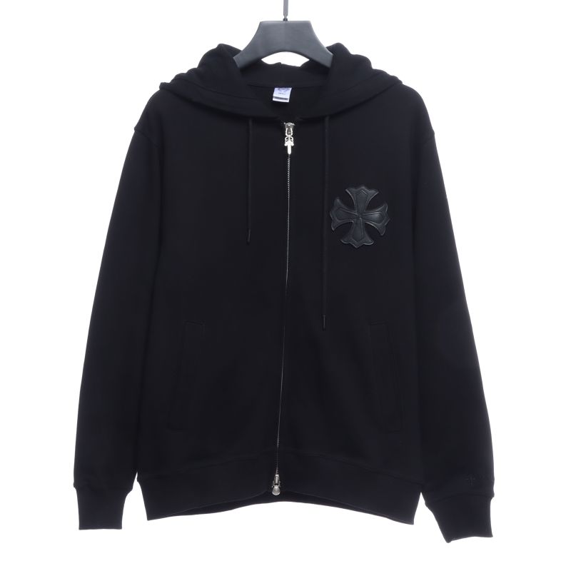 Chrome Hearts cross patch zipper Hoodie