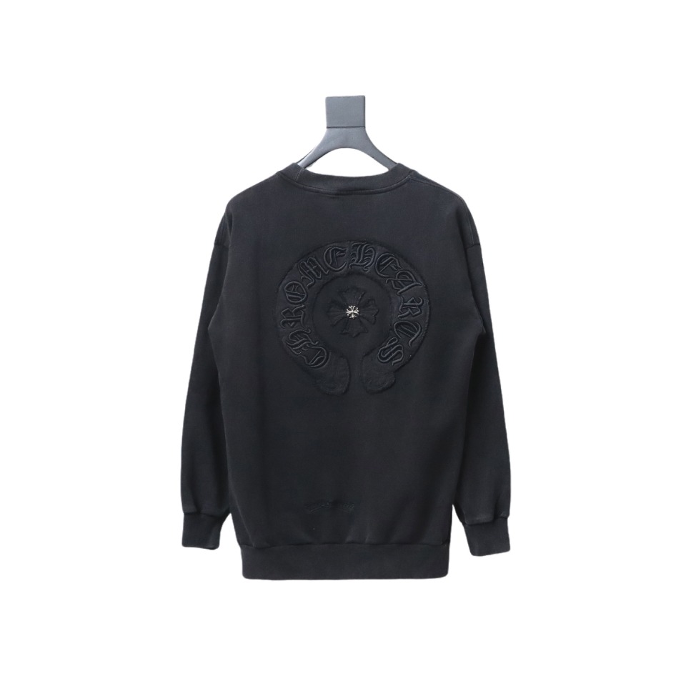 Chrome Hearts distressed burnt patch Hoodie 1