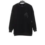  Chrome Hearts embroidered leather silver round neck Hoodie