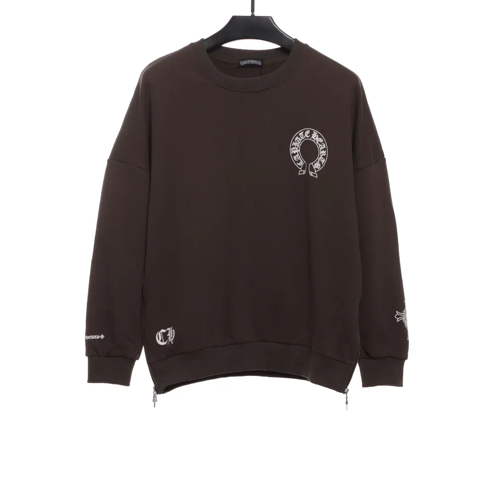 Chrome Hearts side zipper round neck Hoodie