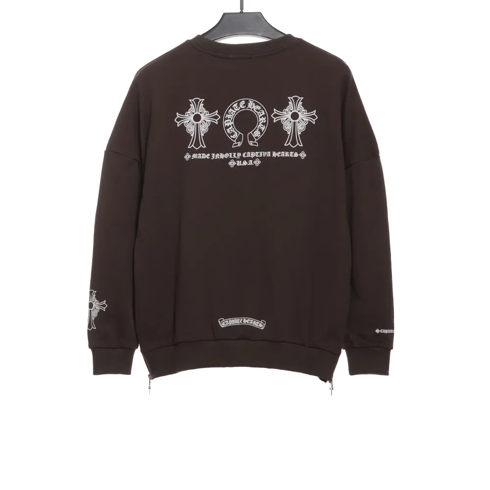 Chrome Hearts side zipper round neck Hoodie