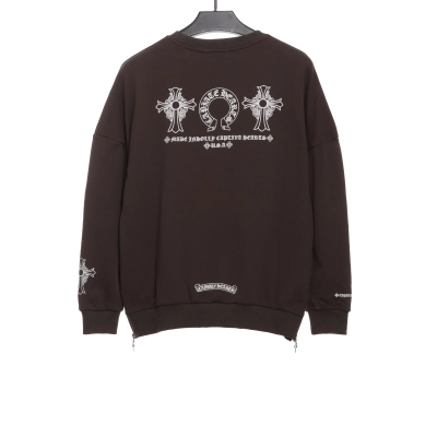 Chrome Hearts side zipper round neck Hoodie 02