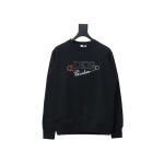  Dior CD pin embroidered round neck Hoodie