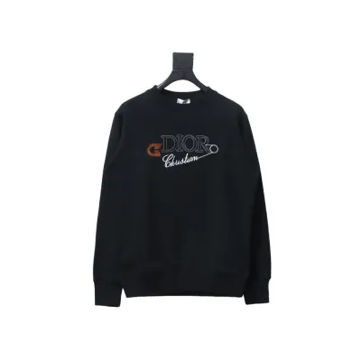 Dior CD pin embroidered round neck Hoodie 01