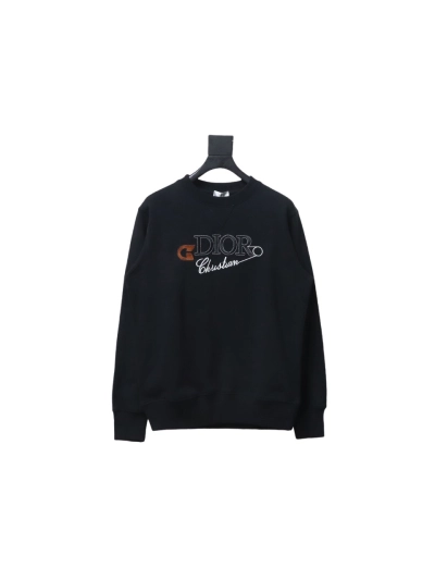 Dior CD pin embroidered round neck Hoodie 01