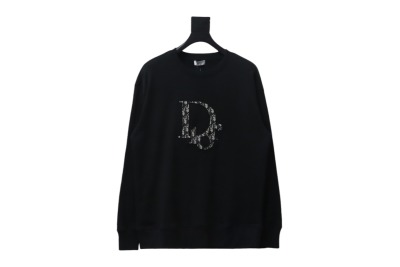 Dior Chest monogram patch embroidery round neck Hoodie 2 01