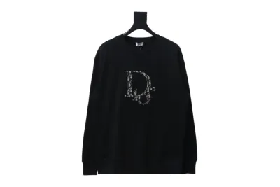 Dior Chest monogram patch embroidery round neck Hoodie 2 01