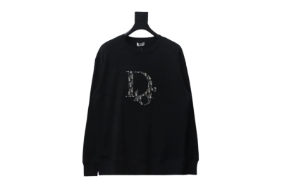 Dior Chest monogram patch embroidery round neck Hoodie 2 01