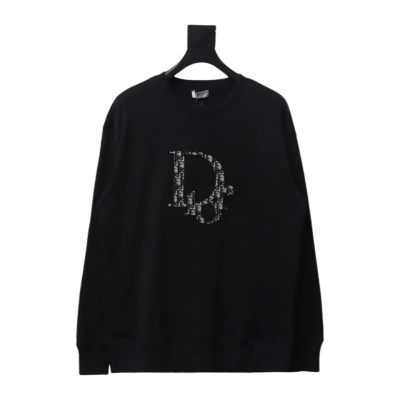 Dior Chest monogram patch embroidery round neck Hoodie 2 01