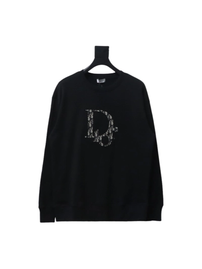 Dior Chest monogram patch embroidery round neck Hoodie 2 01
