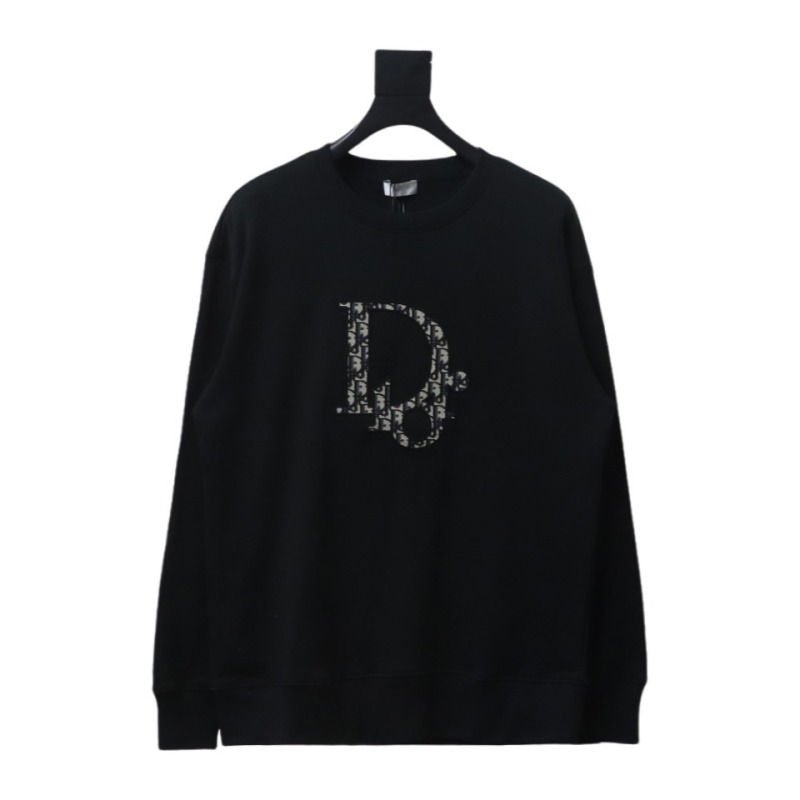 Dior Chest monogram patch embroidery round neck Hoodie 2