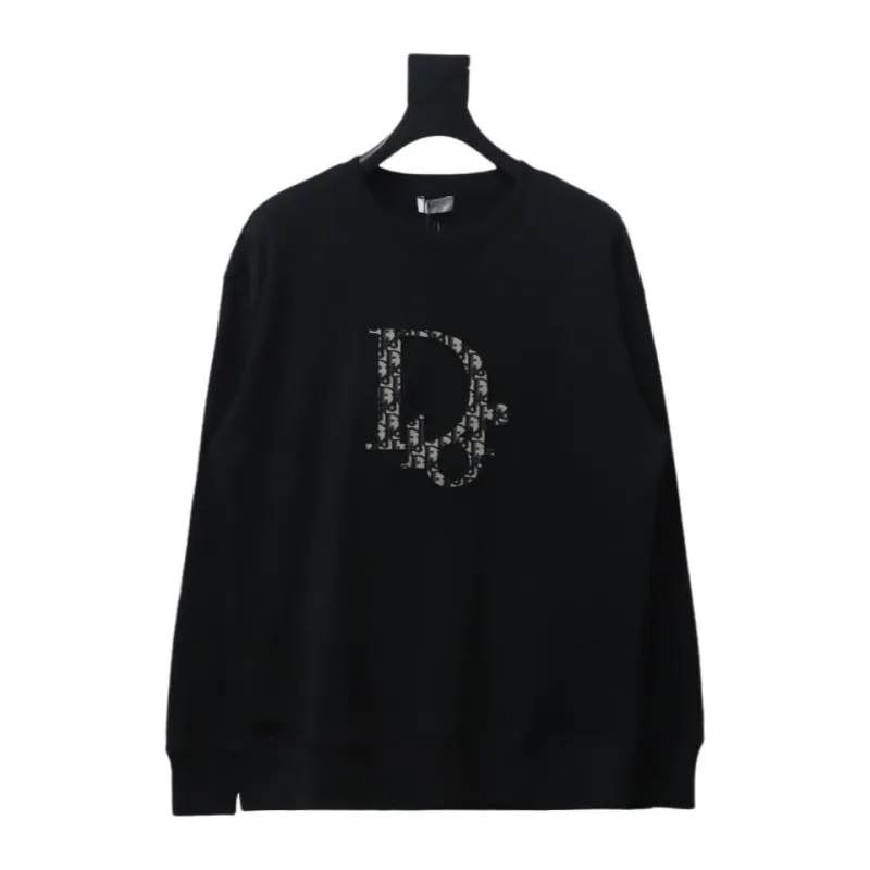  Dior Chest monogram patch embroidery round neck Hoodie 2