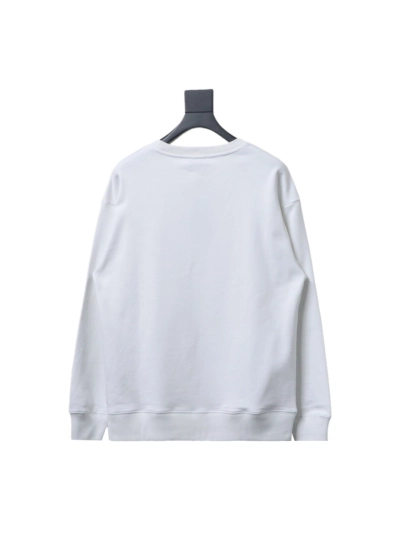 Dior chest old flower patch embroidered round neck Hoodie 1 02