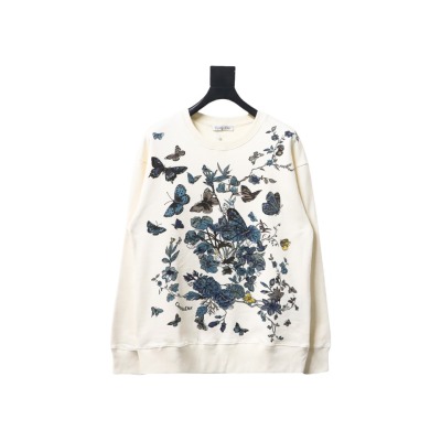  Dior floral butterfly round neck Hoodie 1 01