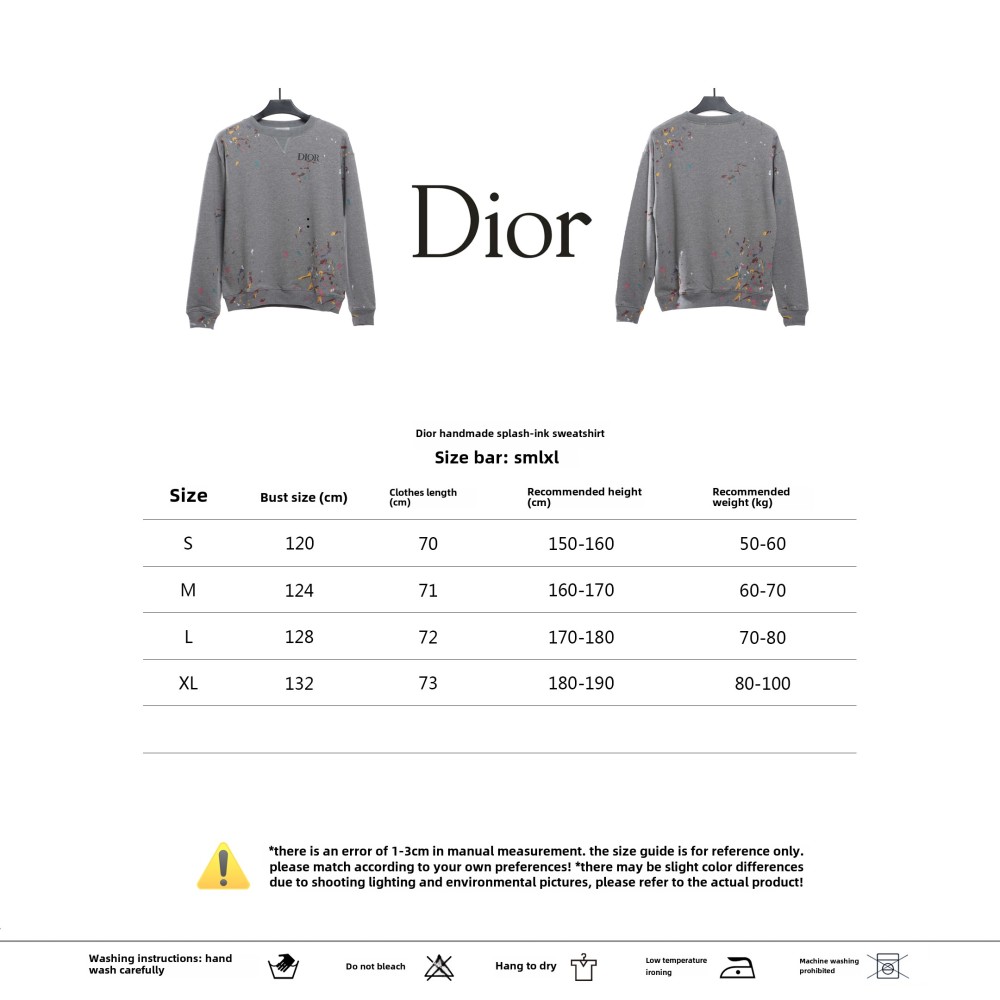  Dior hand-splashed ink Hoodie 1