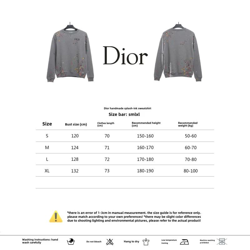  Dior hand-splashed ink Hoodie 1