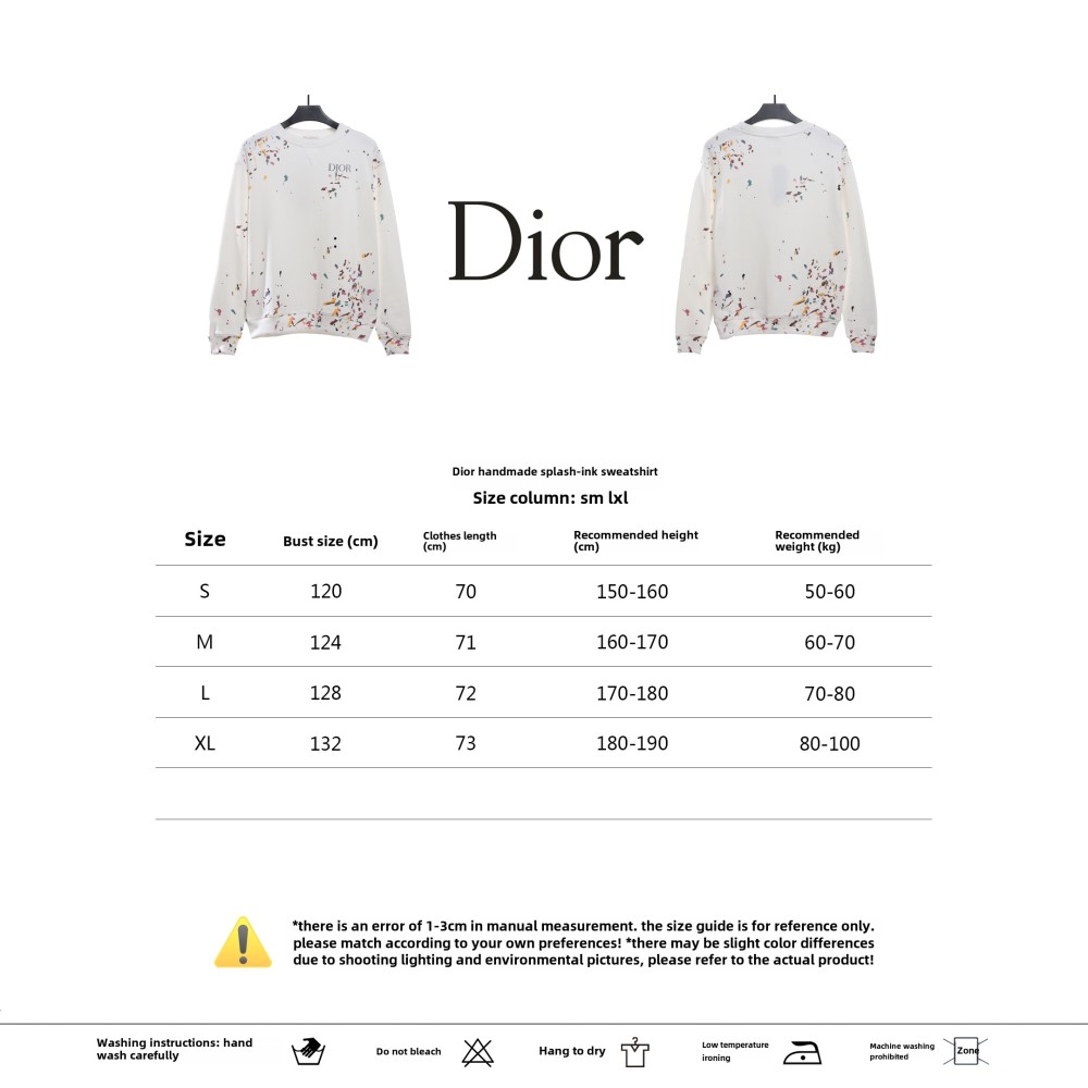  Dior hand-splashed ink Hoodie 2