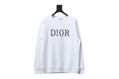 Dior monogram patch letter round neck Hoodie 1 01