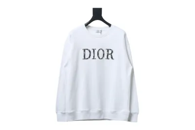 Dior monogram patch letter round neck Hoodie 1 01