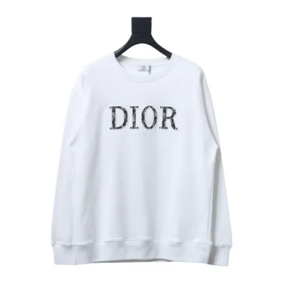 Dior monogram patch letter round neck Hoodie 1 01