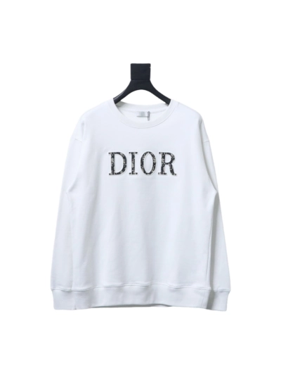 Dior monogram patch letter round neck Hoodie 1 01