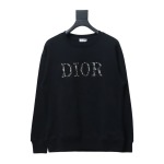  Dior monogram patch letter round neck Hoodie 2