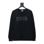  Dior monogram patch letter round neck Hoodie 2